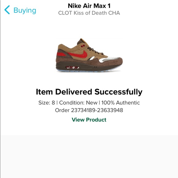 Nike Air Max 1 CLOT Kiss of Death Size 8M/9.5W - Picture 6 of 11